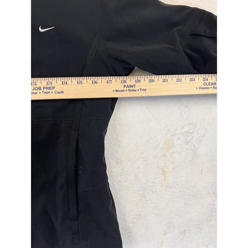 Nike Womens Black Full Zip Mock Neck Active Jacket Cargo Sleeve Pockets XS - Picture 3 of 12